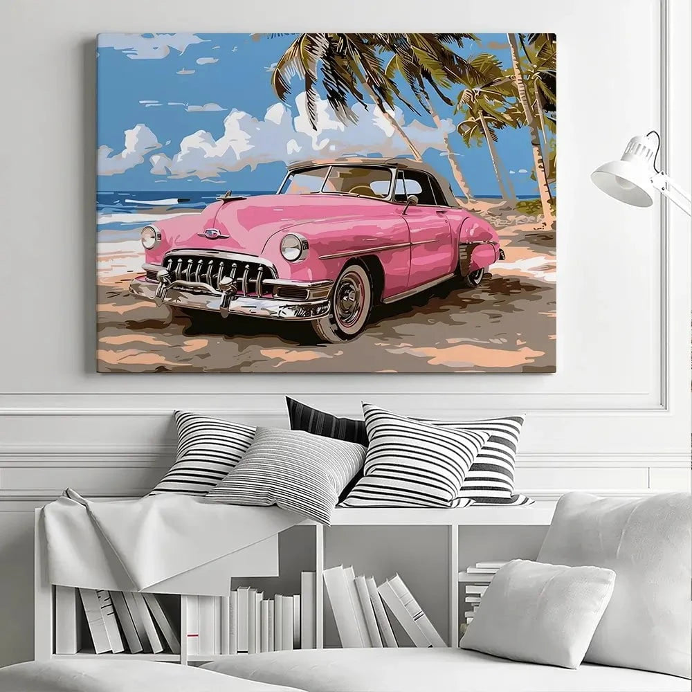 Pink Cadillac Canvas Print Pink Cadillac Canvas Print wall art product Art Print Shop