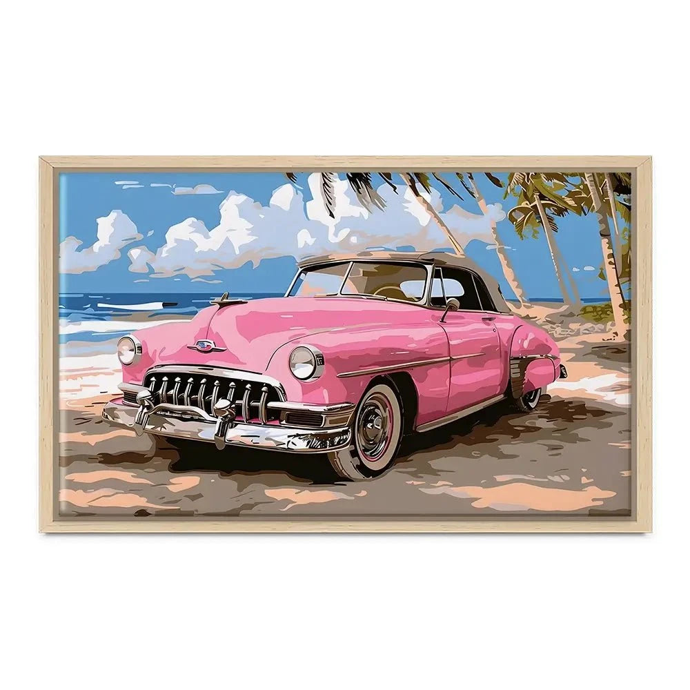 Pink Cadillac Canvas Print Pink Cadillac Canvas Print wall art product Art Print Shop