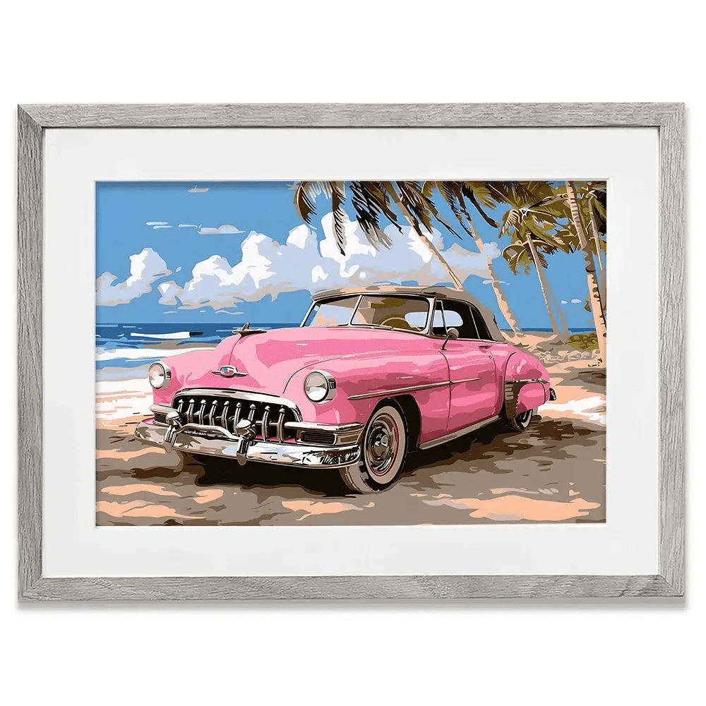 Pink Cadillac Framed Art Print Pink Cadillac Framed Art Print wall art product Art Print Shop
