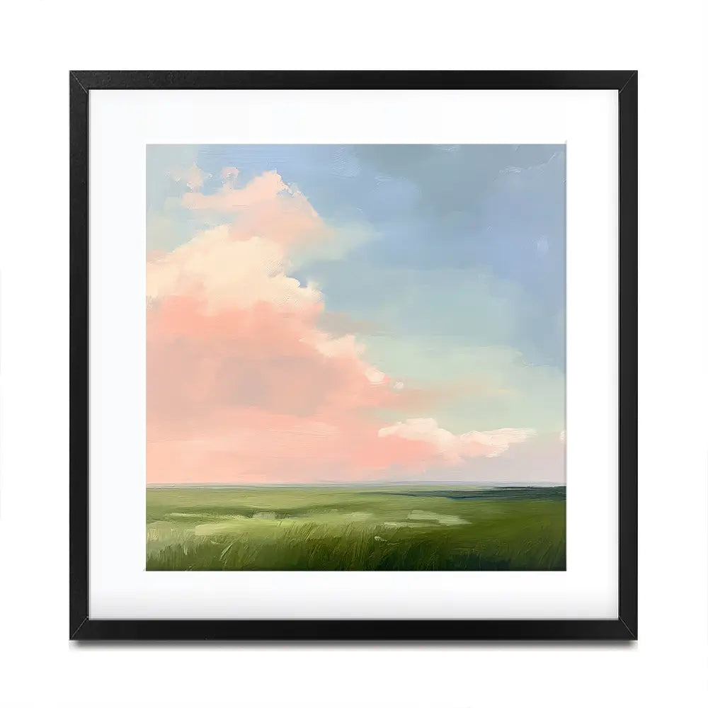 Pink Clouds Square Framed Art Print Pink Clouds Square Framed Art Print wall art product Tanya Ocean