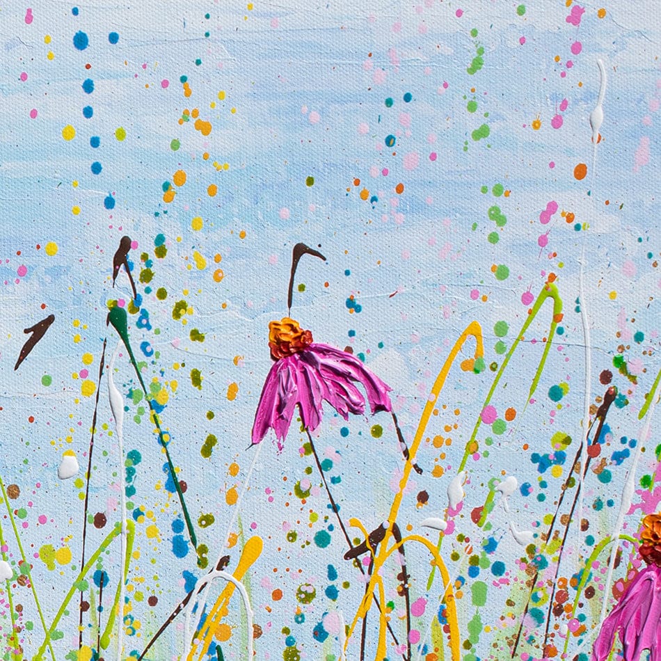 Pink Coneflowers Art Print wall art product Olga Tkachyk