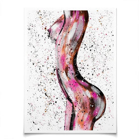 Pink Curves Art Print Pink Curves Art Print wall art product Emma LC Art
