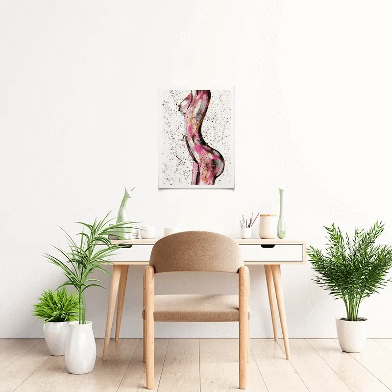 Pink Curves Art Print Pink Curves Art Print wall art product Emma LC Art