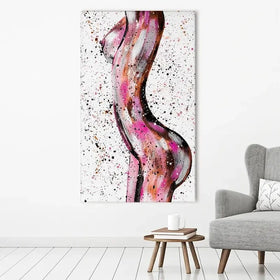 Pink Curves Canvas Print Pink Curves Canvas Print wall art product Emma LC Art