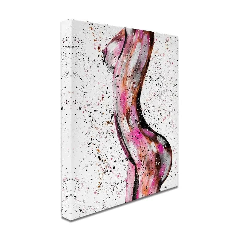 Pink Curves Canvas Print Pink Curves Canvas Print wall art product Emma LC Art