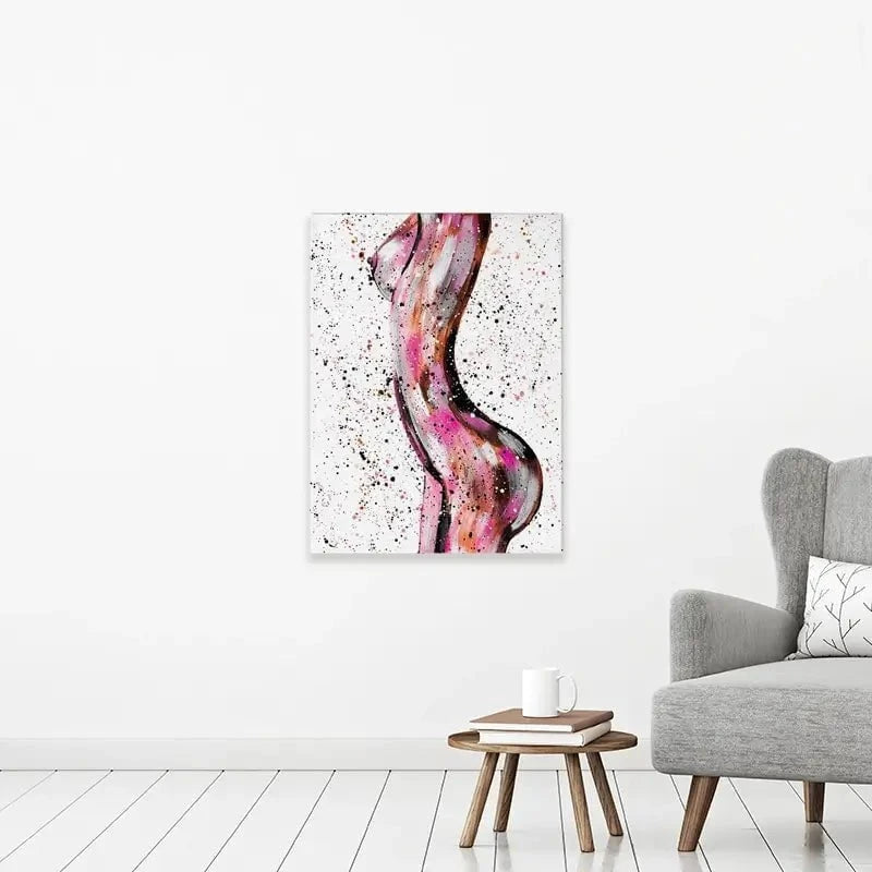 Pink Curves Canvas Print Pink Curves Canvas Print wall art product Emma LC Art