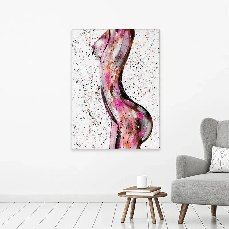 Pink Curves Canvas Print Pink Curves Canvas Print wall art product Emma LC Art