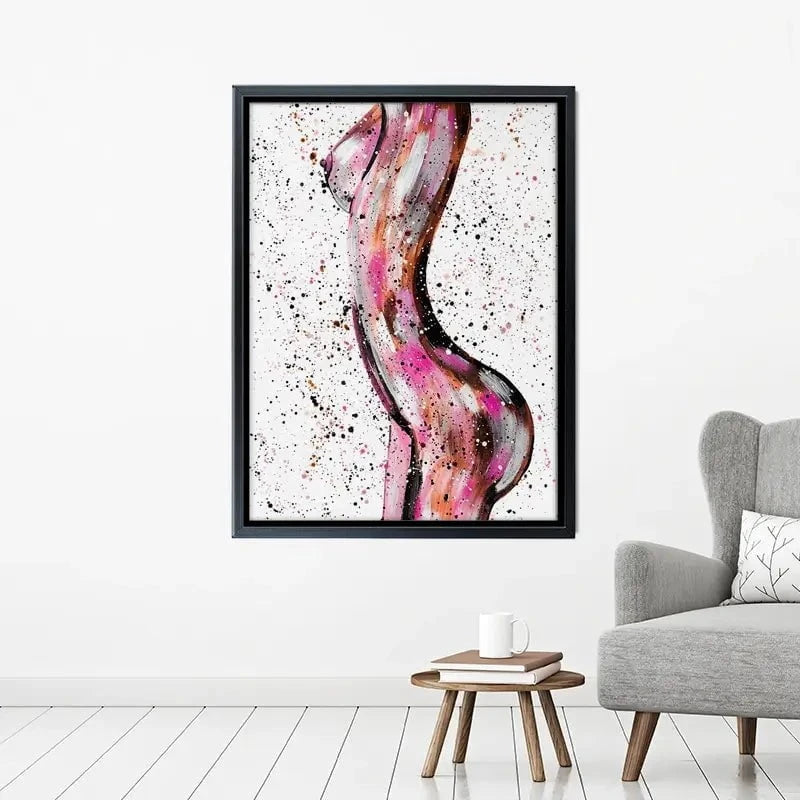 Pink Curves Canvas Print Pink Curves Canvas Print wall art product Emma LC Art