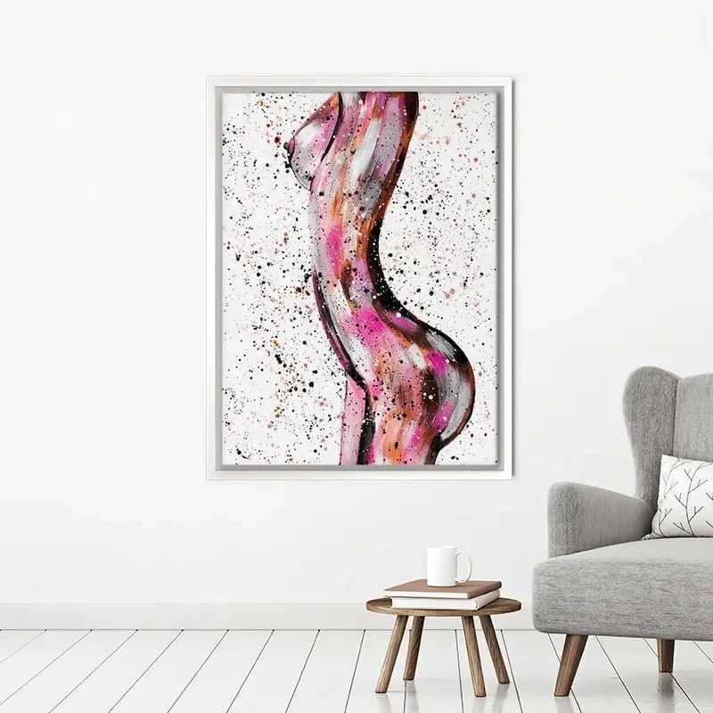 Pink Curves Canvas Print Pink Curves Canvas Print wall art product Emma LC Art