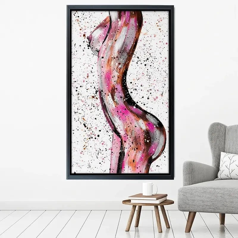 Pink Curves Canvas Print Pink Curves Canvas Print wall art product Emma LC Art