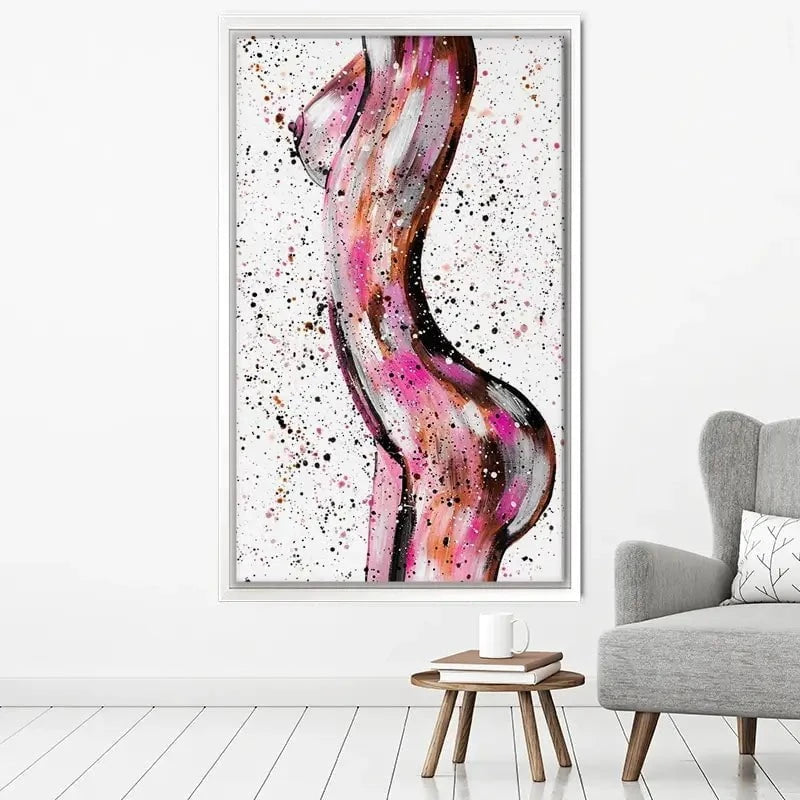 Pink Curves Canvas Print Pink Curves Canvas Print wall art product Emma LC Art