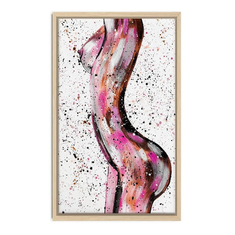 Pink Curves Canvas Print Pink Curves Canvas Print wall art product Emma LC Art