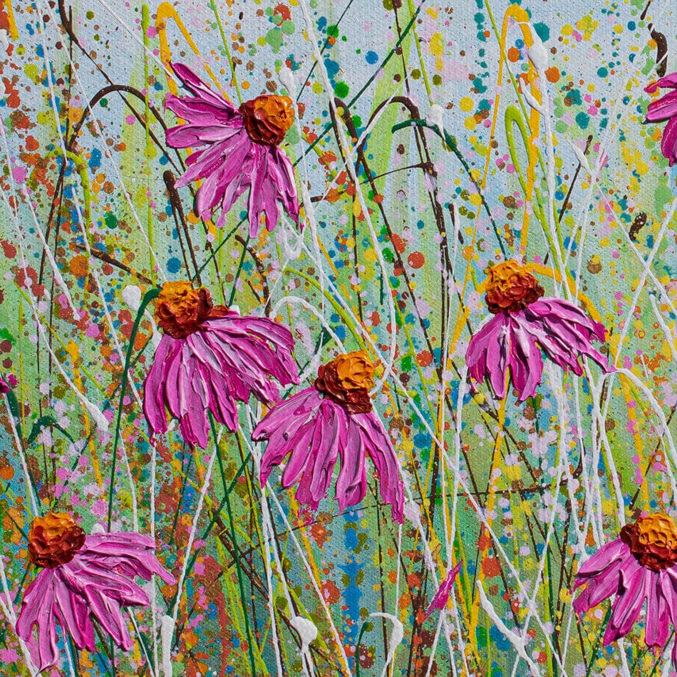 Pink Ehinacea Canvas Print wall art product Olga Tkachyk