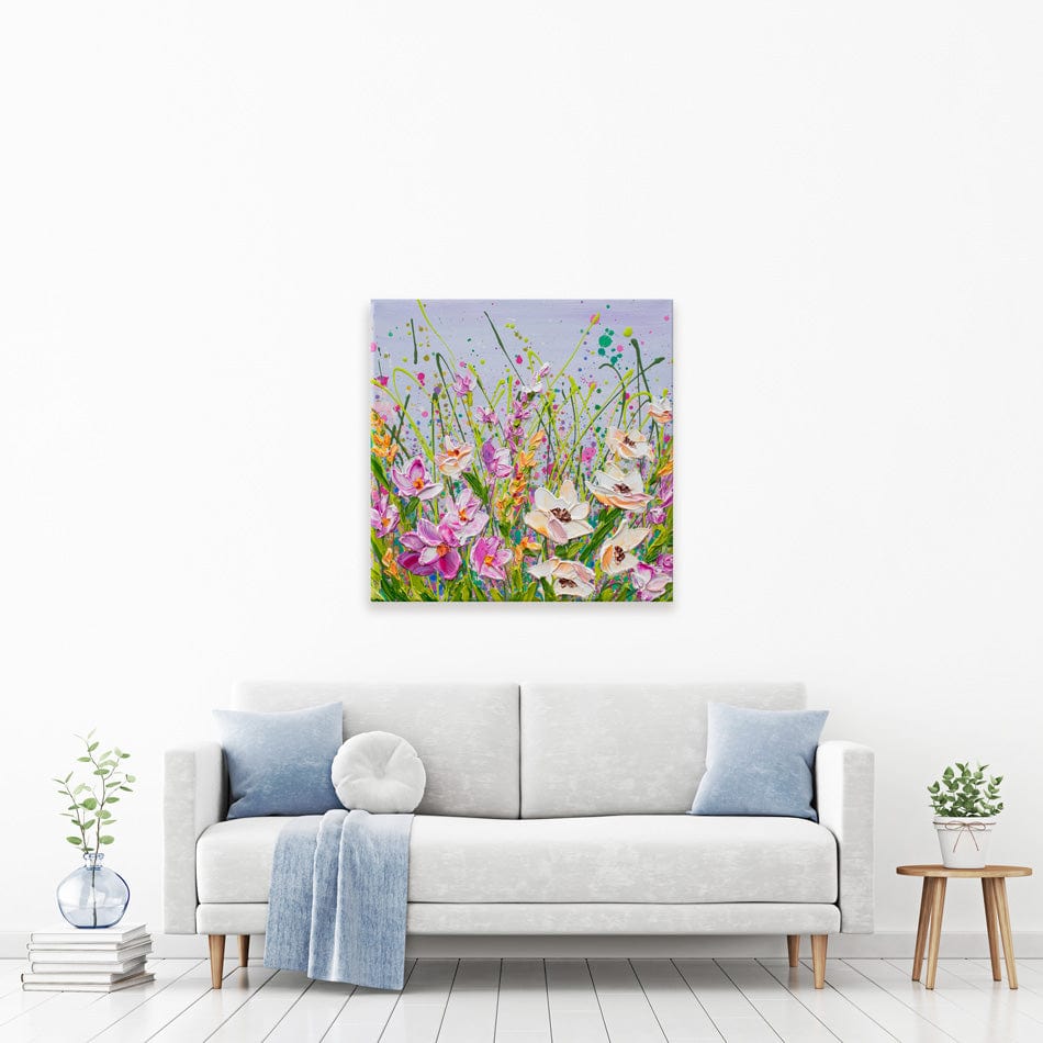 Pink Florals Canvas Print wall art product Olga Tkachyk