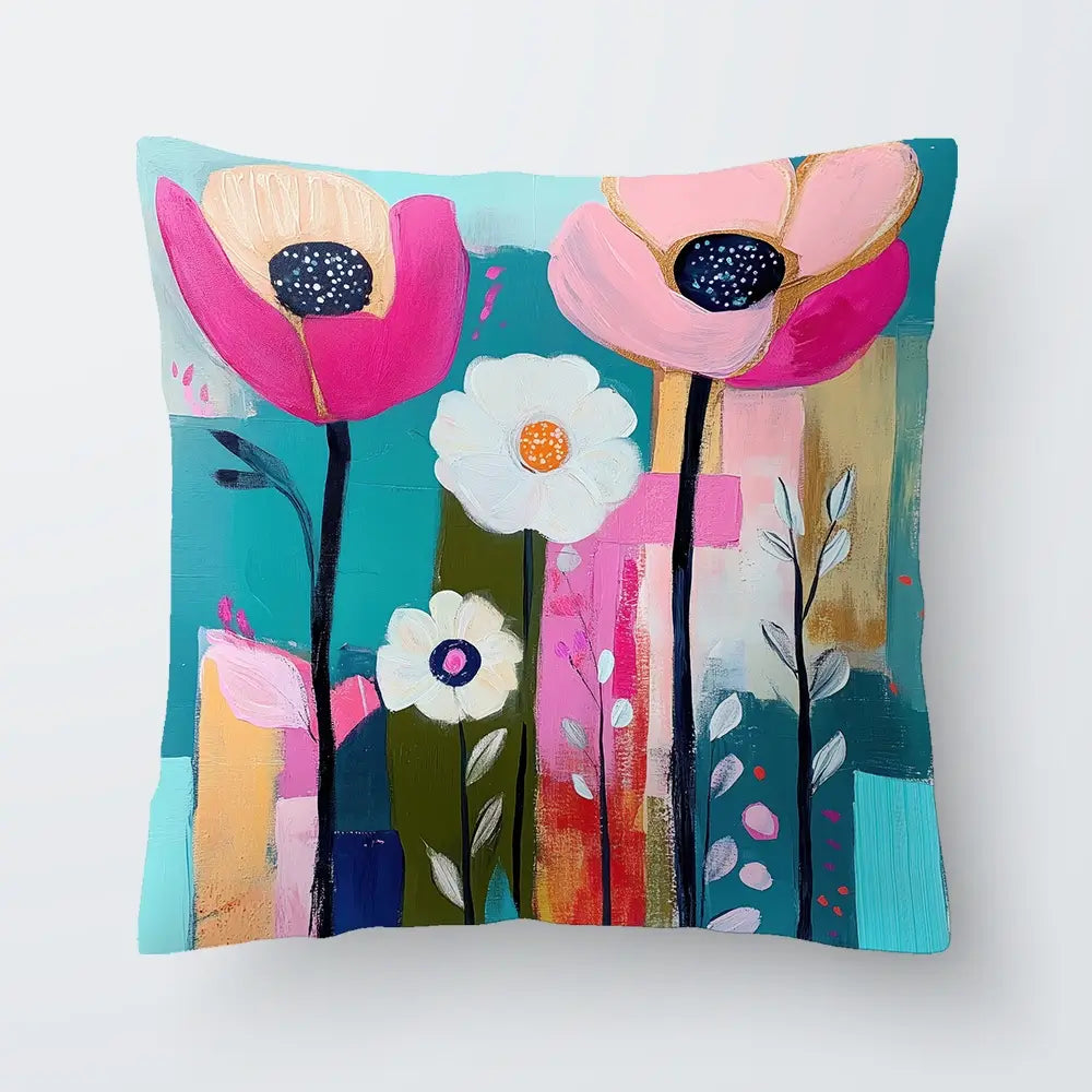 Pink Flower Pop 2 Cushion Pink Flower Pop 2 Cushion wall art product Tanya Ocean