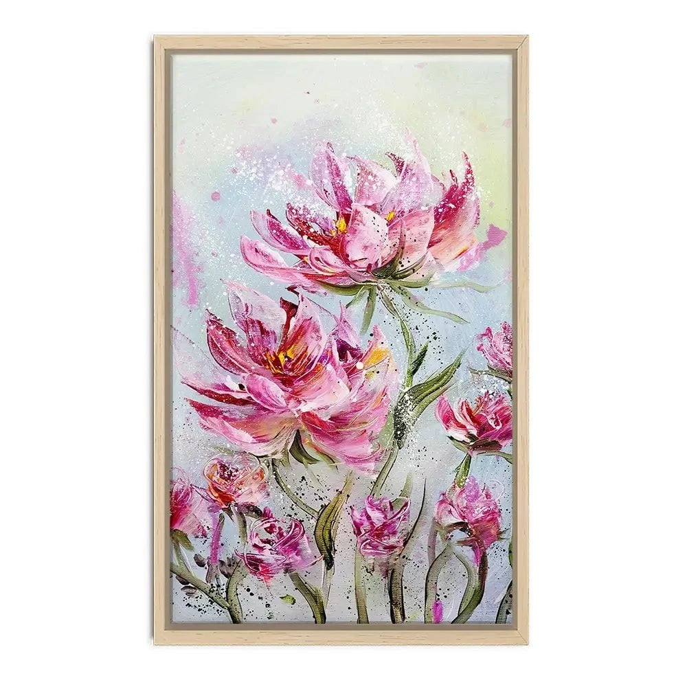 Pink Flower Splash Canvas Print Pink Flower Splash Canvas Print wall art product Valenty / Shutterstock