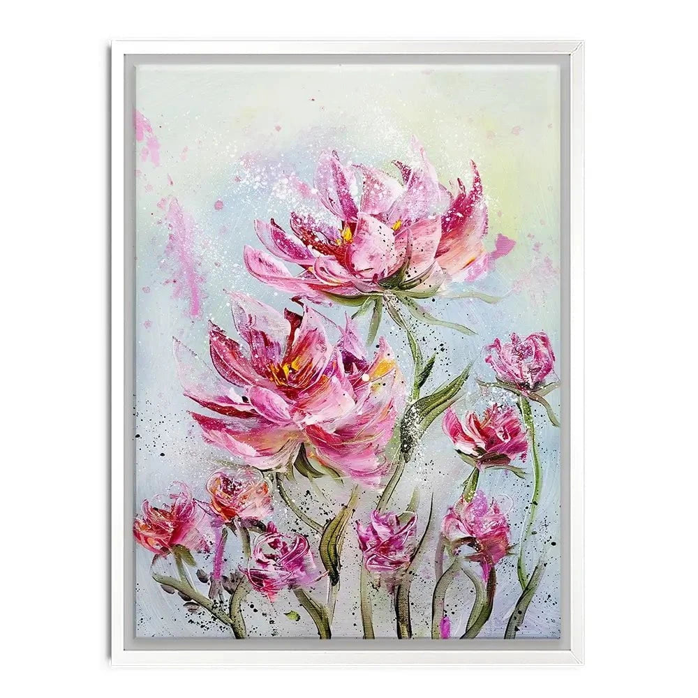 Pink Flower Splash Canvas Print Pink Flower Splash Canvas Print wall art product Valenty / Shutterstock