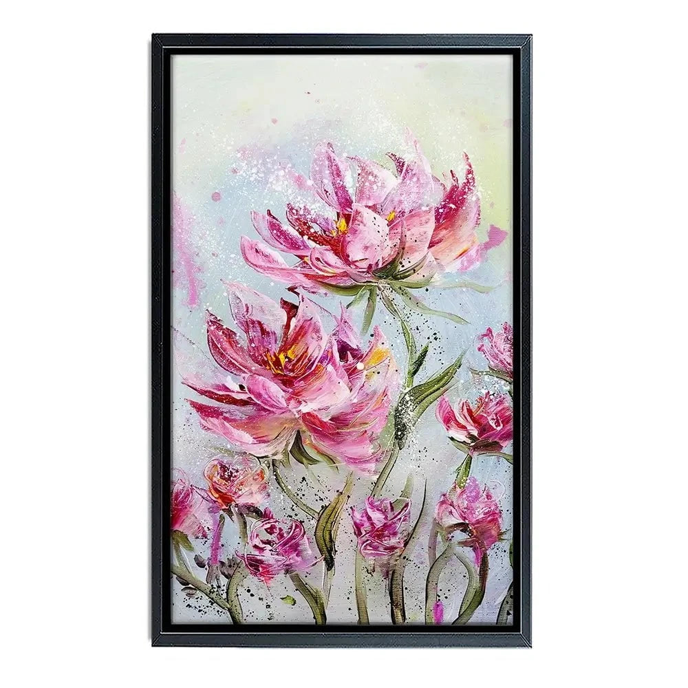 Pink Flower Splash Canvas Print Pink Flower Splash Canvas Print wall art product Valenty / Shutterstock
