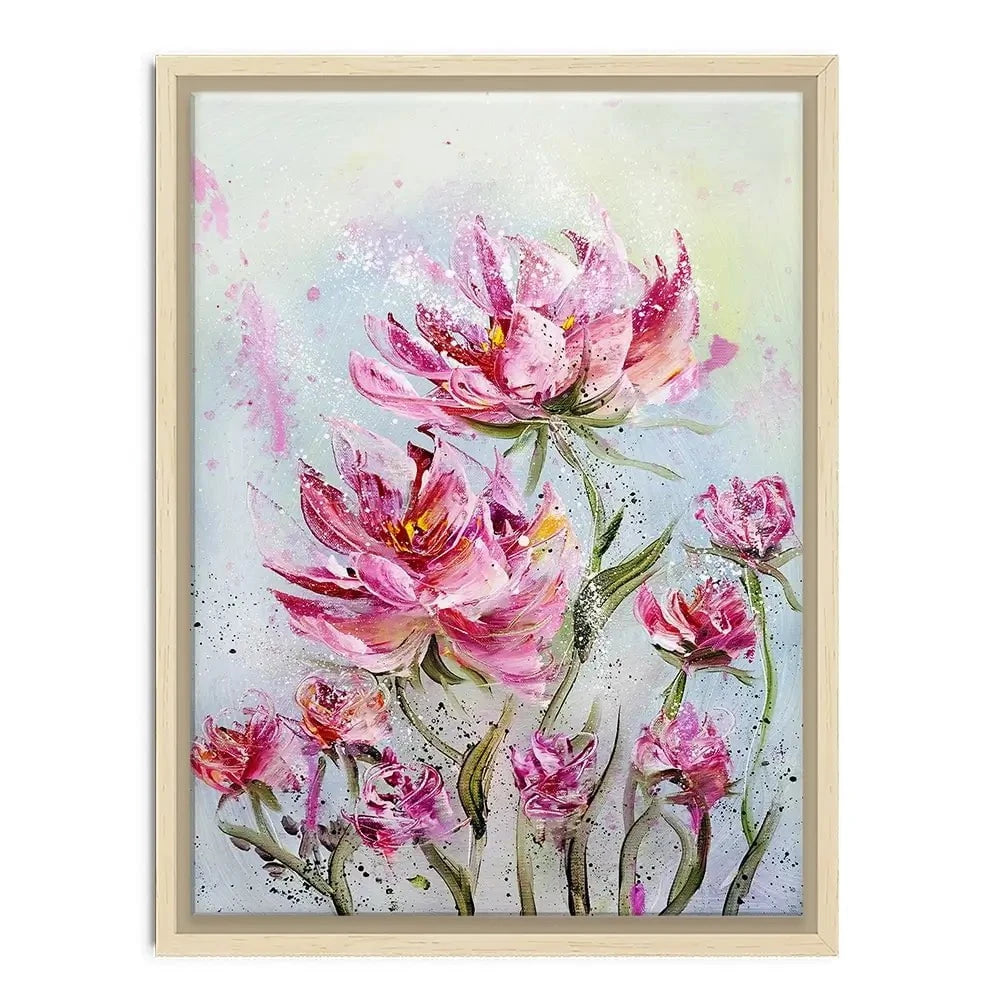 Pink Flower Splash Canvas Print Pink Flower Splash Canvas Print wall art product Valenty / Shutterstock
