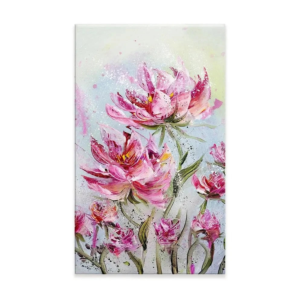 Pink Flower Splash Canvas Print Pink Flower Splash Canvas Print wall art product Valenty / Shutterstock