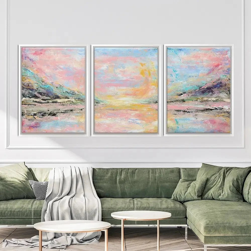 Pink Haze Trio Canvas Print Pink Haze Trio Canvas Print wall art product Larisa Lavrova / Shutterstock