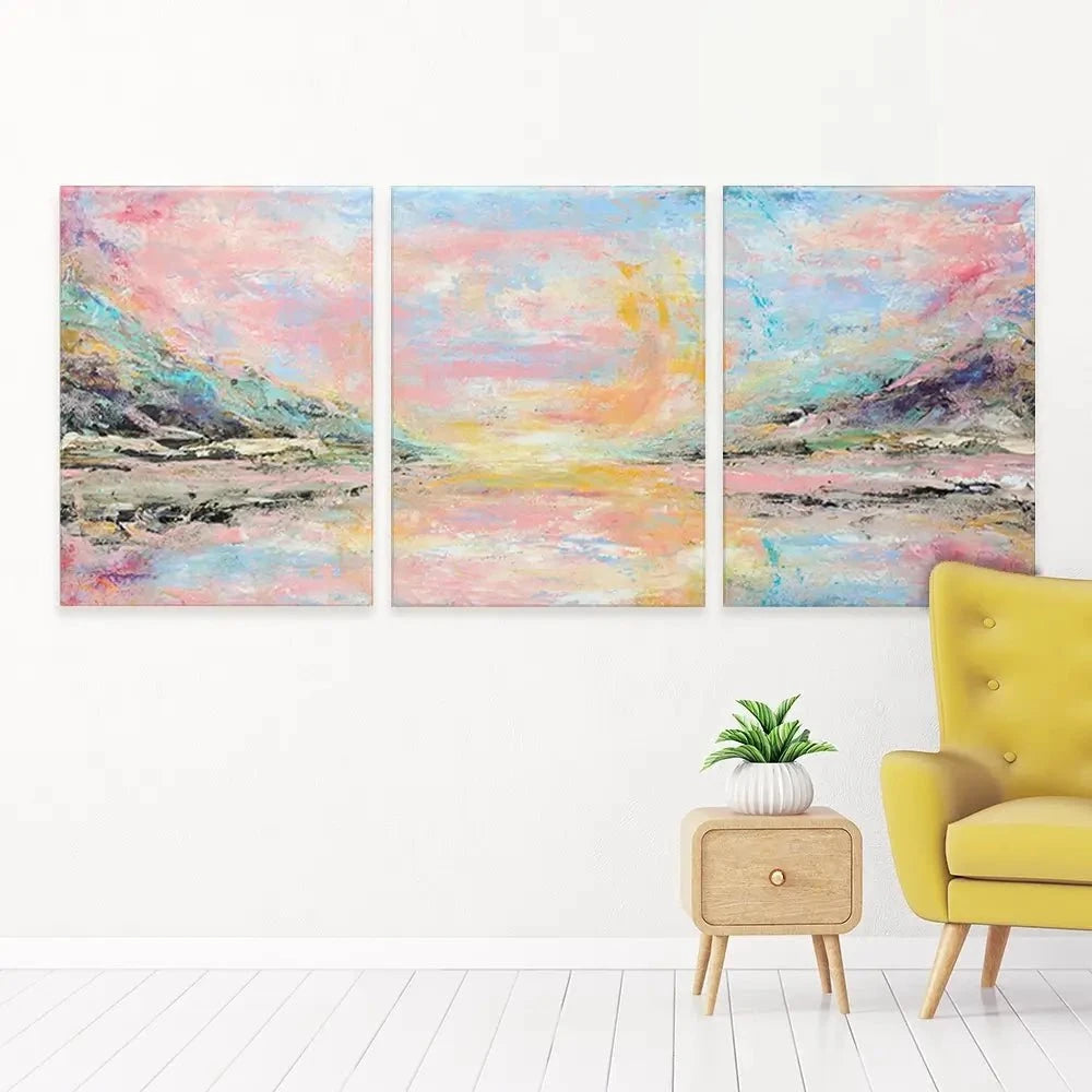 Pink Haze Trio Canvas Print Pink Haze Trio Canvas Print wall art product Larisa Lavrova / Shutterstock