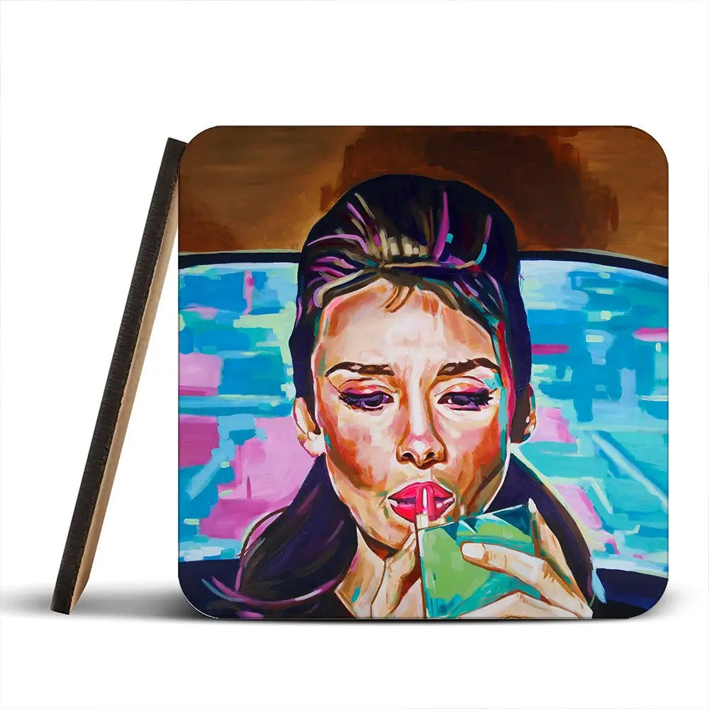 Pink In The Afternoon Coaster Set Pink In The Afternoon Coaster Set wall art product Juliet Stockton