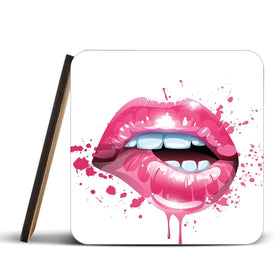 Pink Lips Coaster Set Pink Lips Coaster Set wall art product KenoKickit / Shutterstock