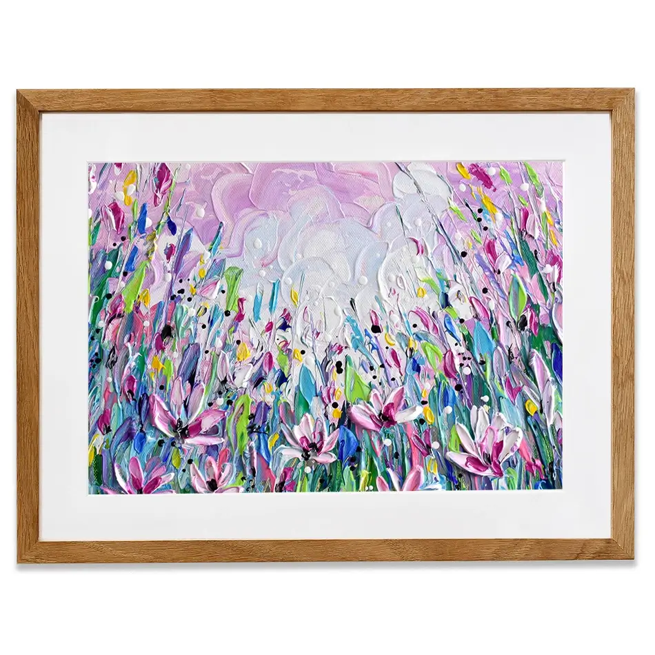 Pink Meadow 2 Framed Art Print Pink Meadow 2 Framed Art Print wall art product Olga Tkachyk