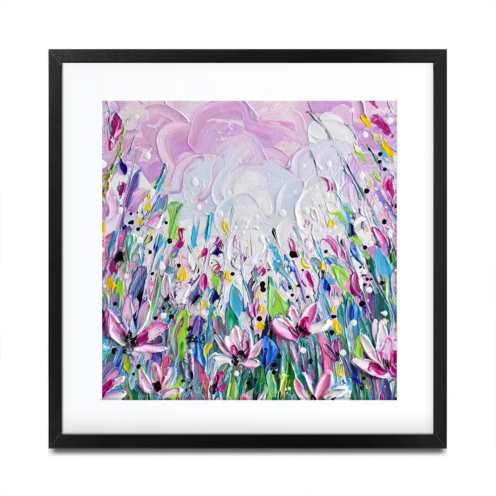 Pink Meadow 2 Square Framed Art Print Pink Meadow 2 Square Framed Art Print wall art product Olga Tkachyk
