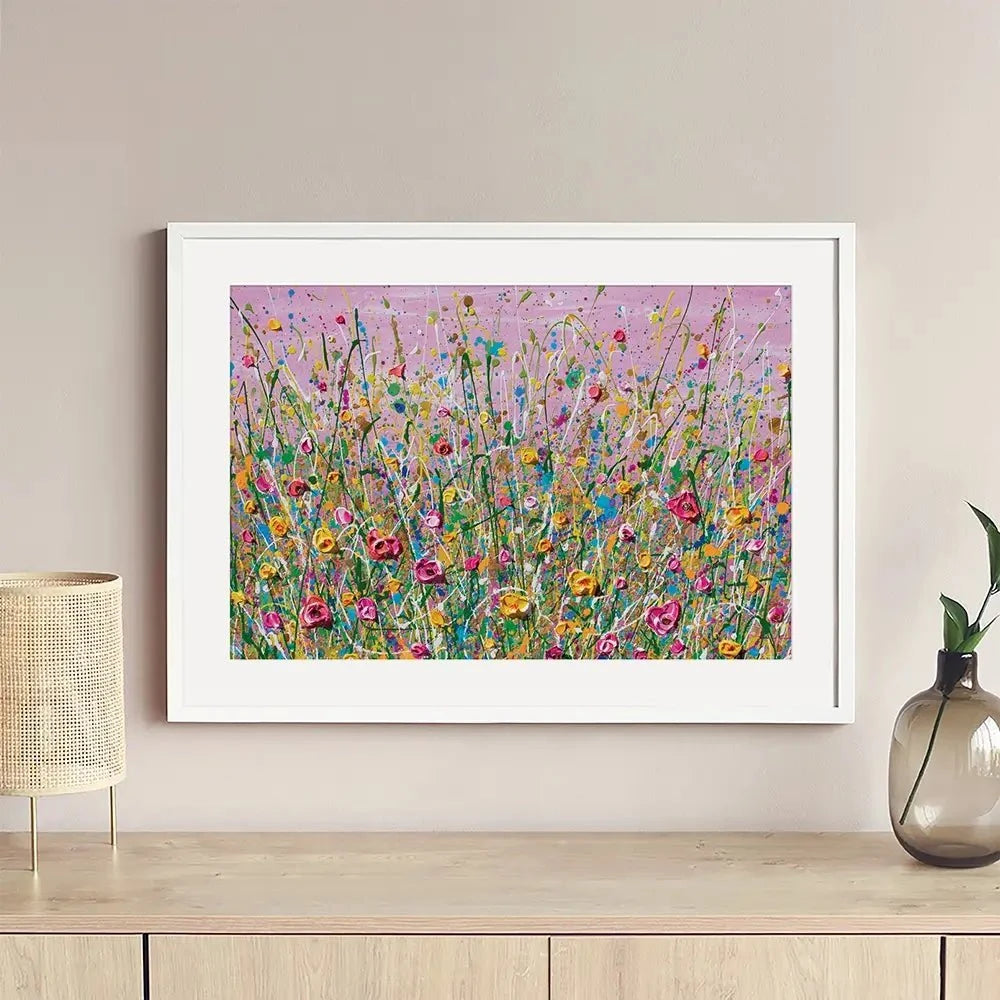 Pink Meadow Framed Art Print Pink Meadow Framed Art Print wall art product Olga Tkachyk