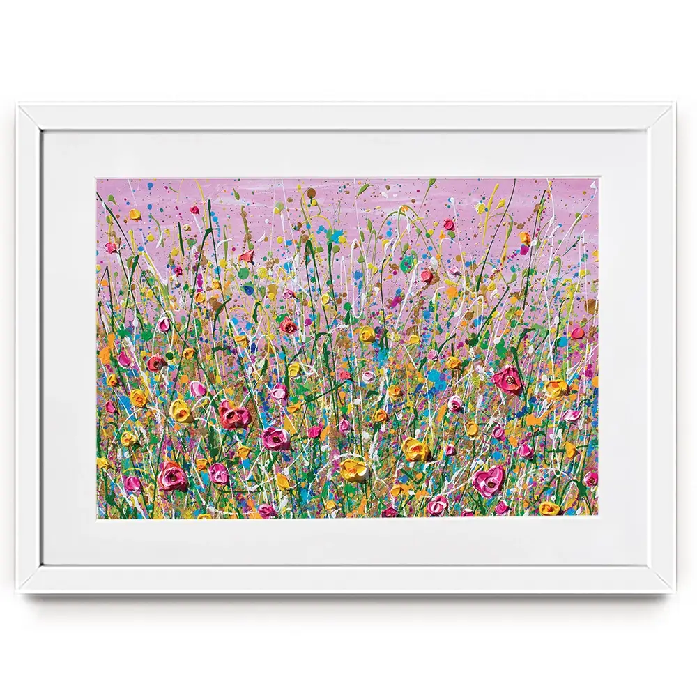 Pink Meadow Framed Art Print Pink Meadow Framed Art Print wall art product Olga Tkachyk