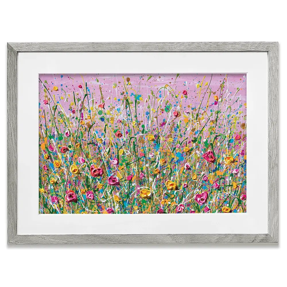 Pink Meadow Framed Art Print Pink Meadow Framed Art Print wall art product Olga Tkachyk