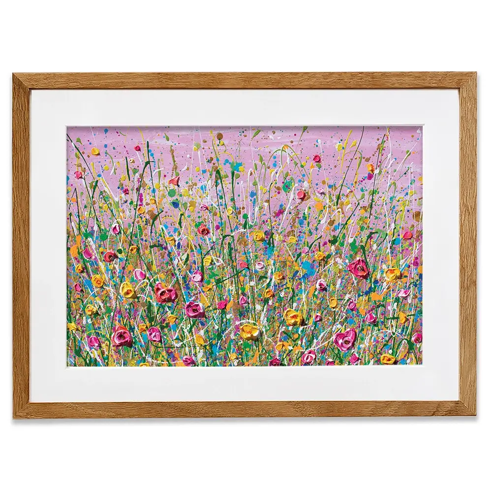 Pink Meadow Framed Art Print Pink Meadow Framed Art Print wall art product Olga Tkachyk