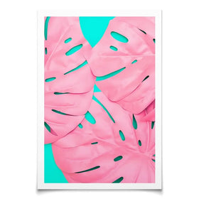 Pink Monstera Art Print Pink Monstera Art Print wall art product Art Print Shop