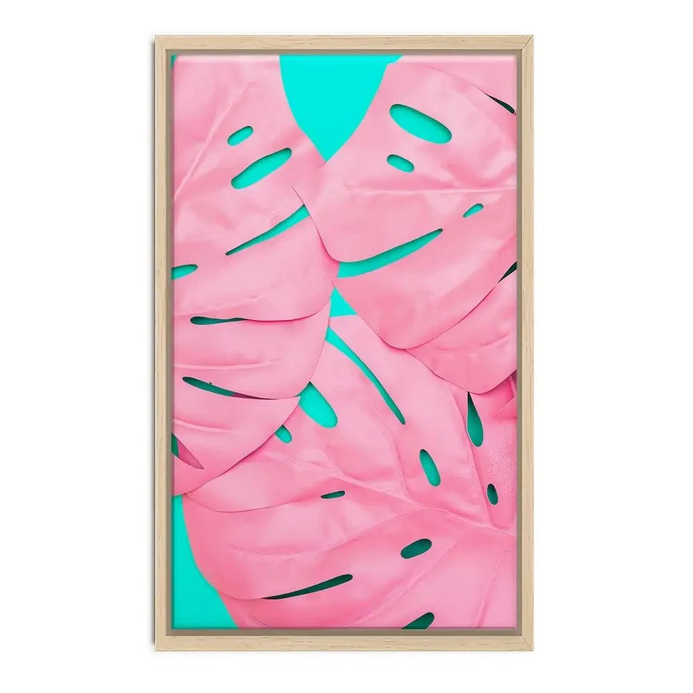 Pink Monstera Canvas Print Pink Monstera Canvas Print wall art product Art Print Shop