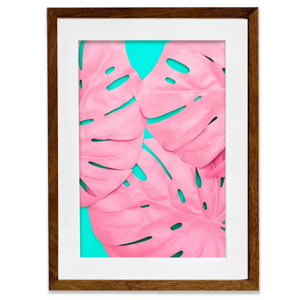 Pink Monstera Framed Art Print Pink Monstera Framed Art Print wall art product Art Print Shop