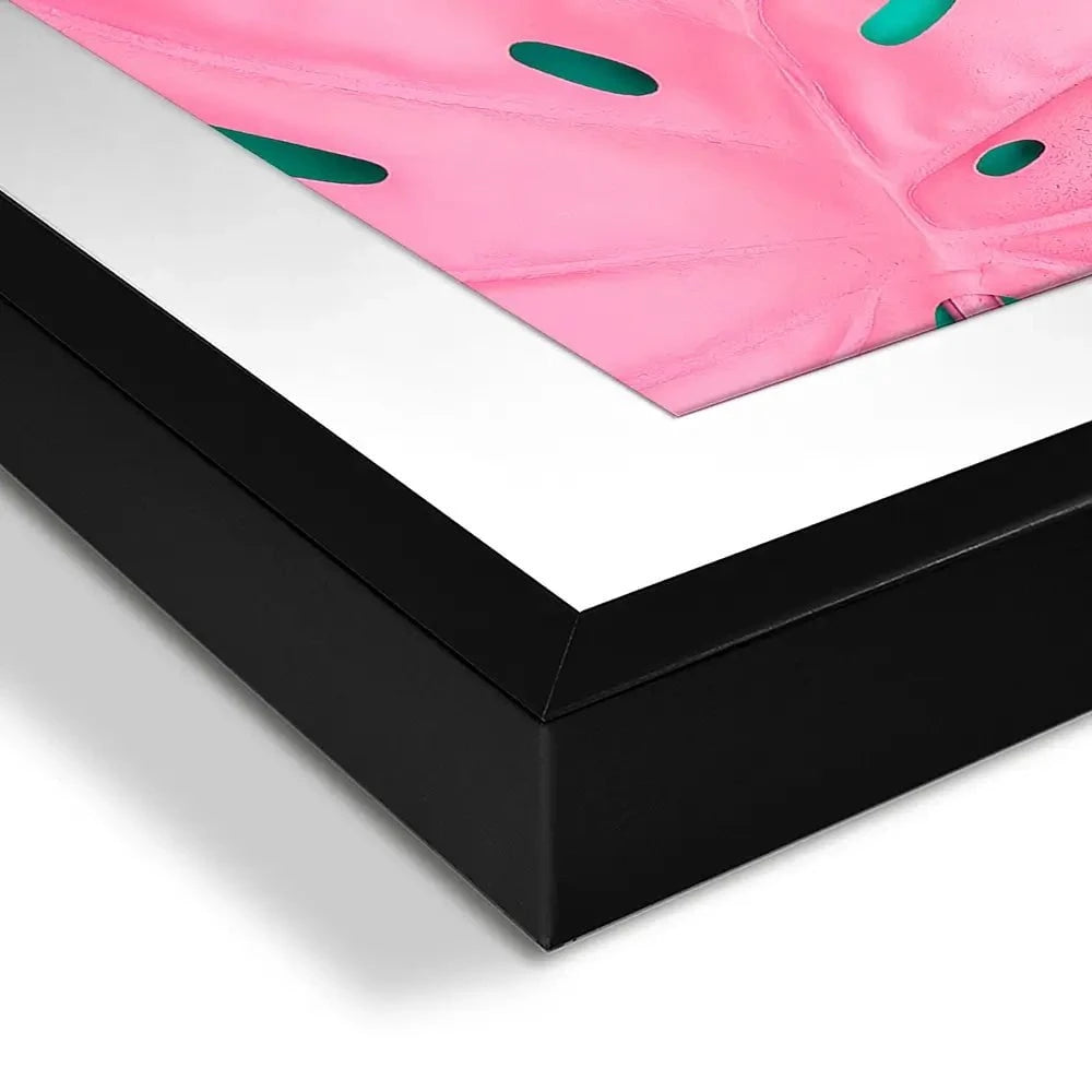 Pink Monstera Framed Art Print Pink Monstera Framed Art Print wall art product Art Print Shop