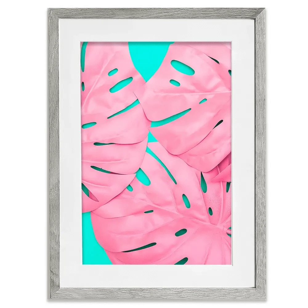 Pink Monstera Framed Art Print Pink Monstera Framed Art Print wall art product Art Print Shop