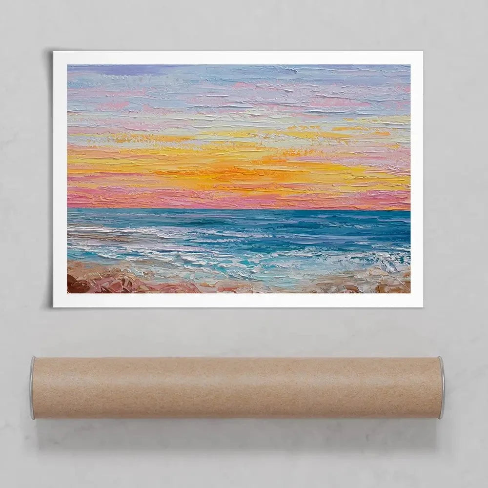 Pink Sunrise Art Print Pink Sunrise Art Print wall art product Olga Tkachyk