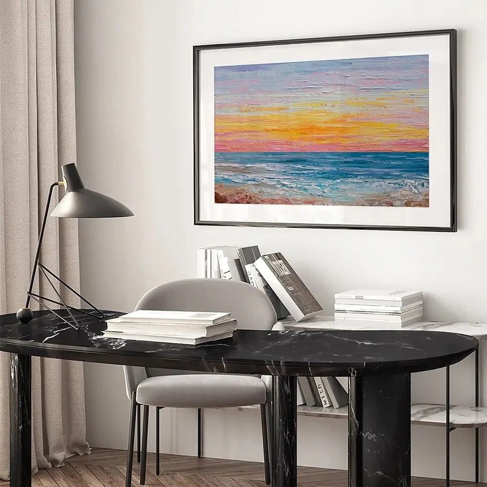 Pink Sunrise Framed Art Print Pink Sunrise Framed Art Print wall art product Olga Tkachyk