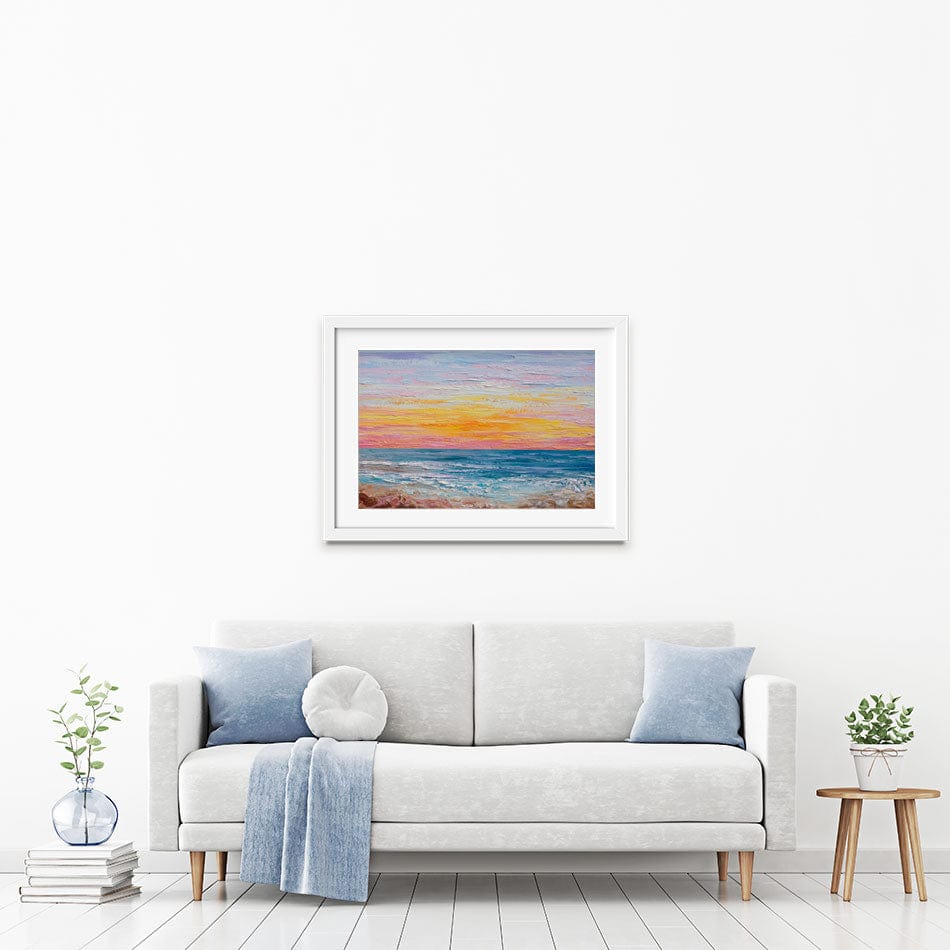 Pink Sunrise Framed Art Print wall art product Olga Tkachyk