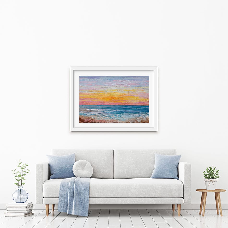 Pink Sunrise Framed Art Print wall art product Olga Tkachyk