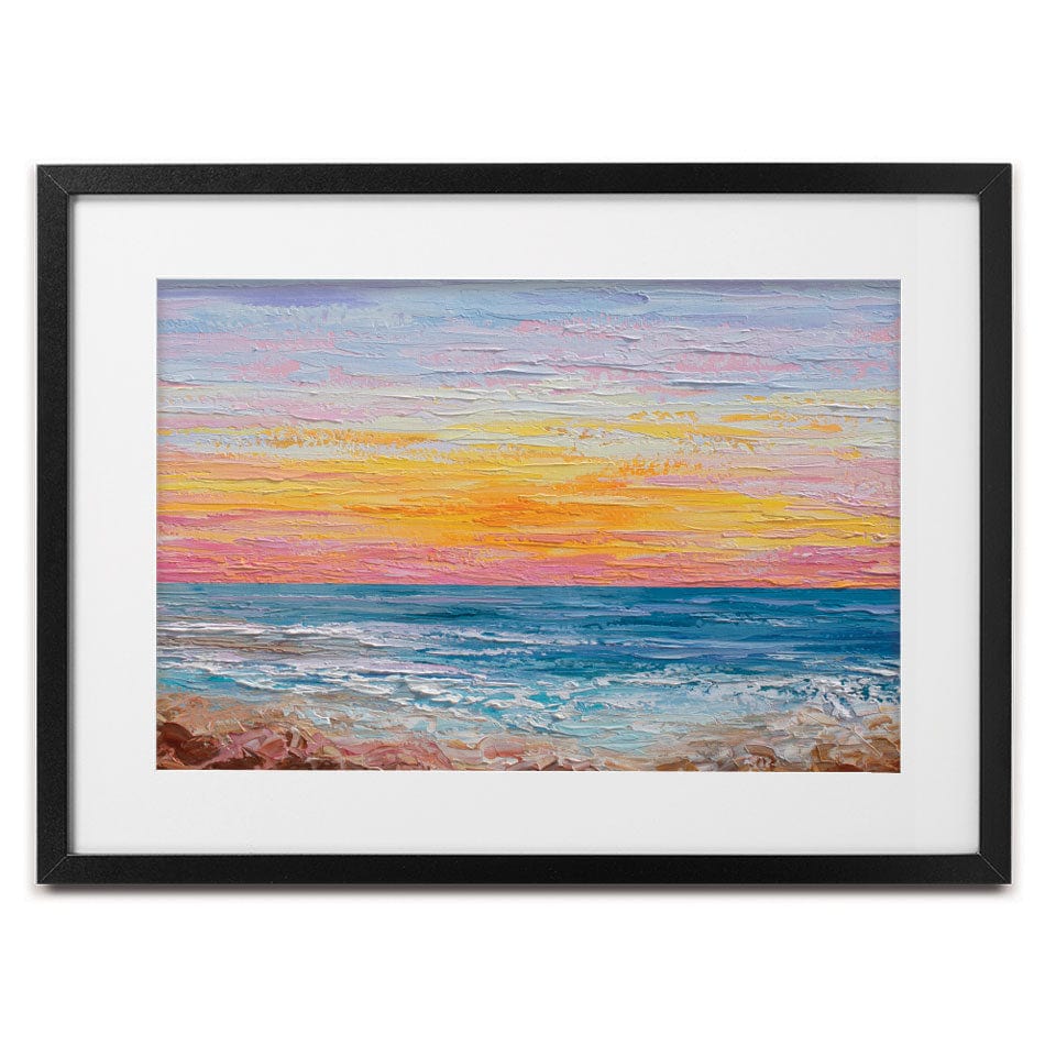 Pink Sunrise Framed Art Print wall art product Olga Tkachyk