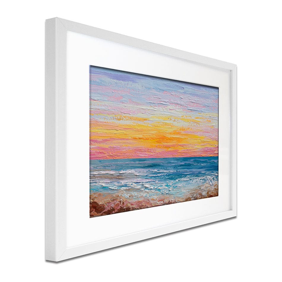 Pink Sunrise Framed Art Print wall art product Olga Tkachyk