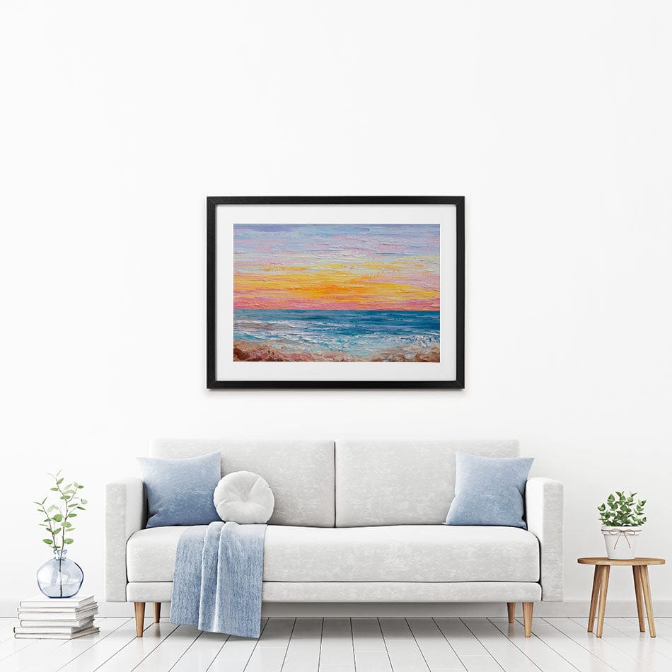 Pink Sunrise Framed Art Print wall art product Olga Tkachyk