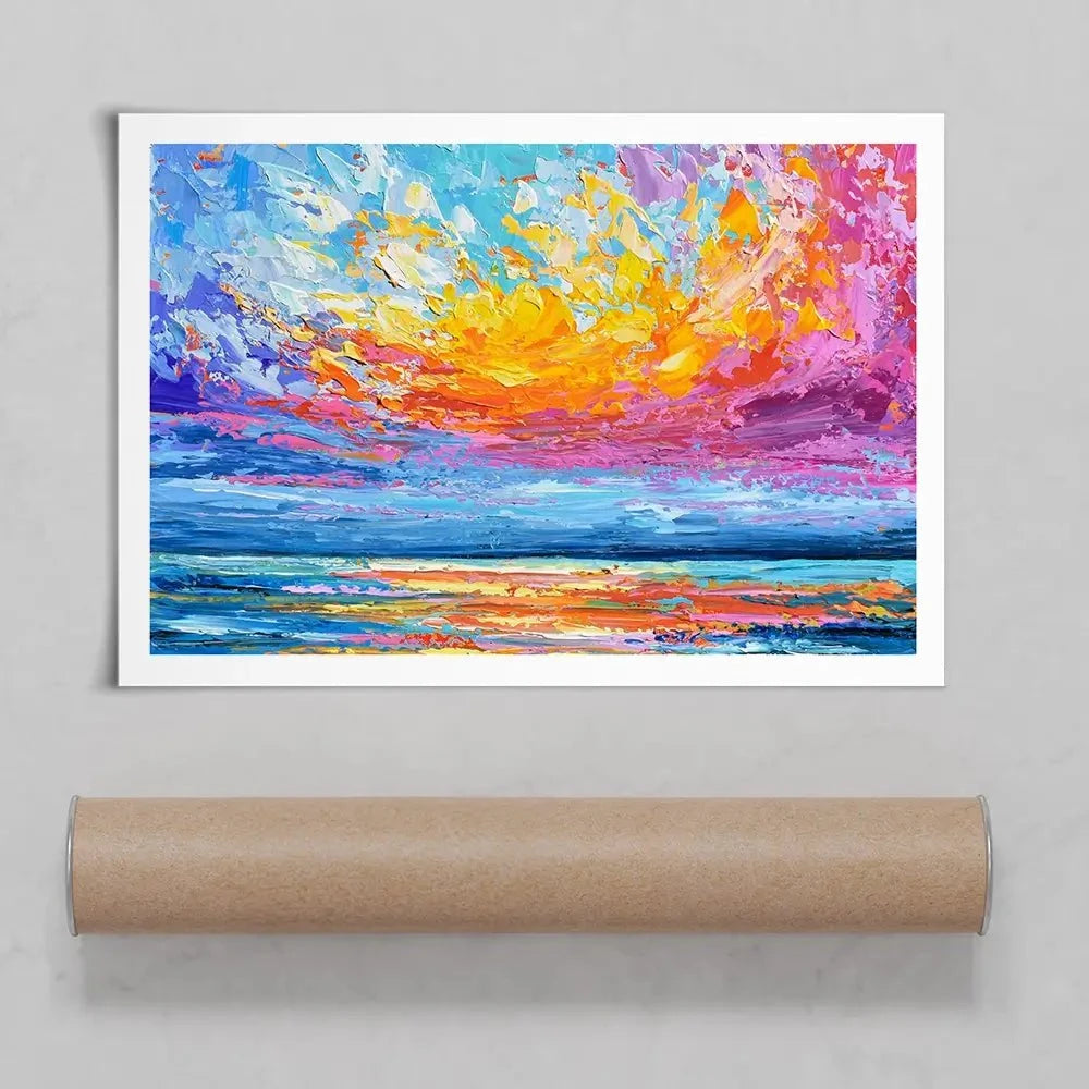 Pink Sunset Art Print Pink Sunset Art Print wall art product Olga Tkachyk