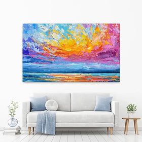 Pink Sunset Canvas Print Pink Sunset Canvas Print wall art product Olga Tkachyk