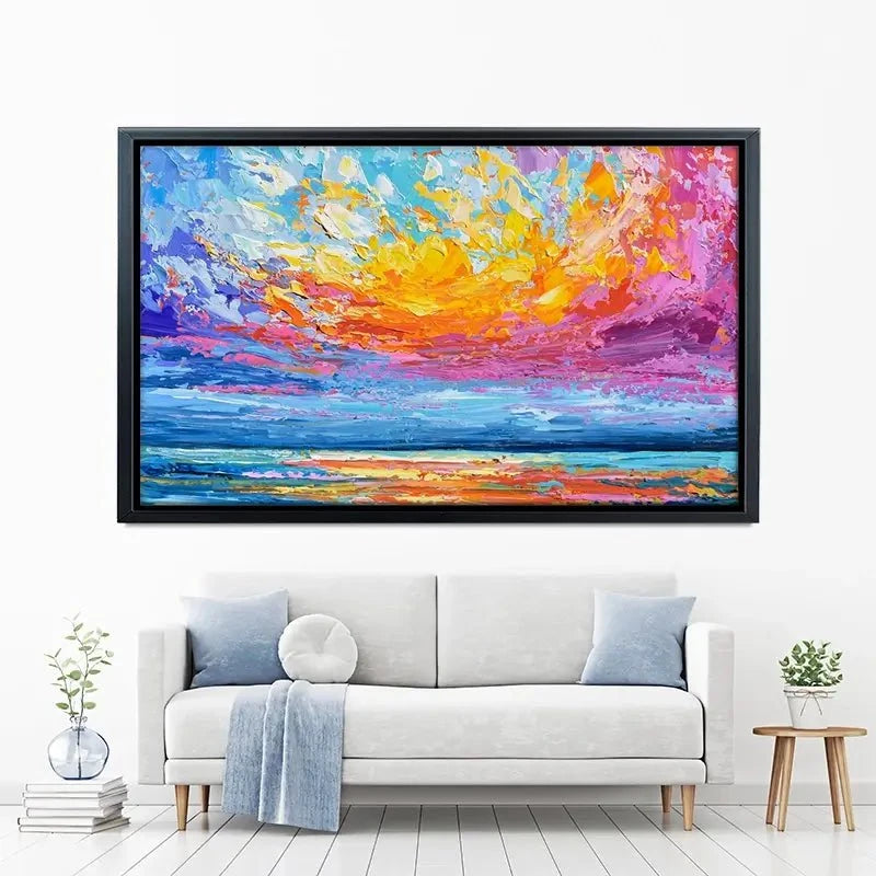 Pink Sunset Canvas Print Pink Sunset Canvas Print wall art product Olga Tkachyk