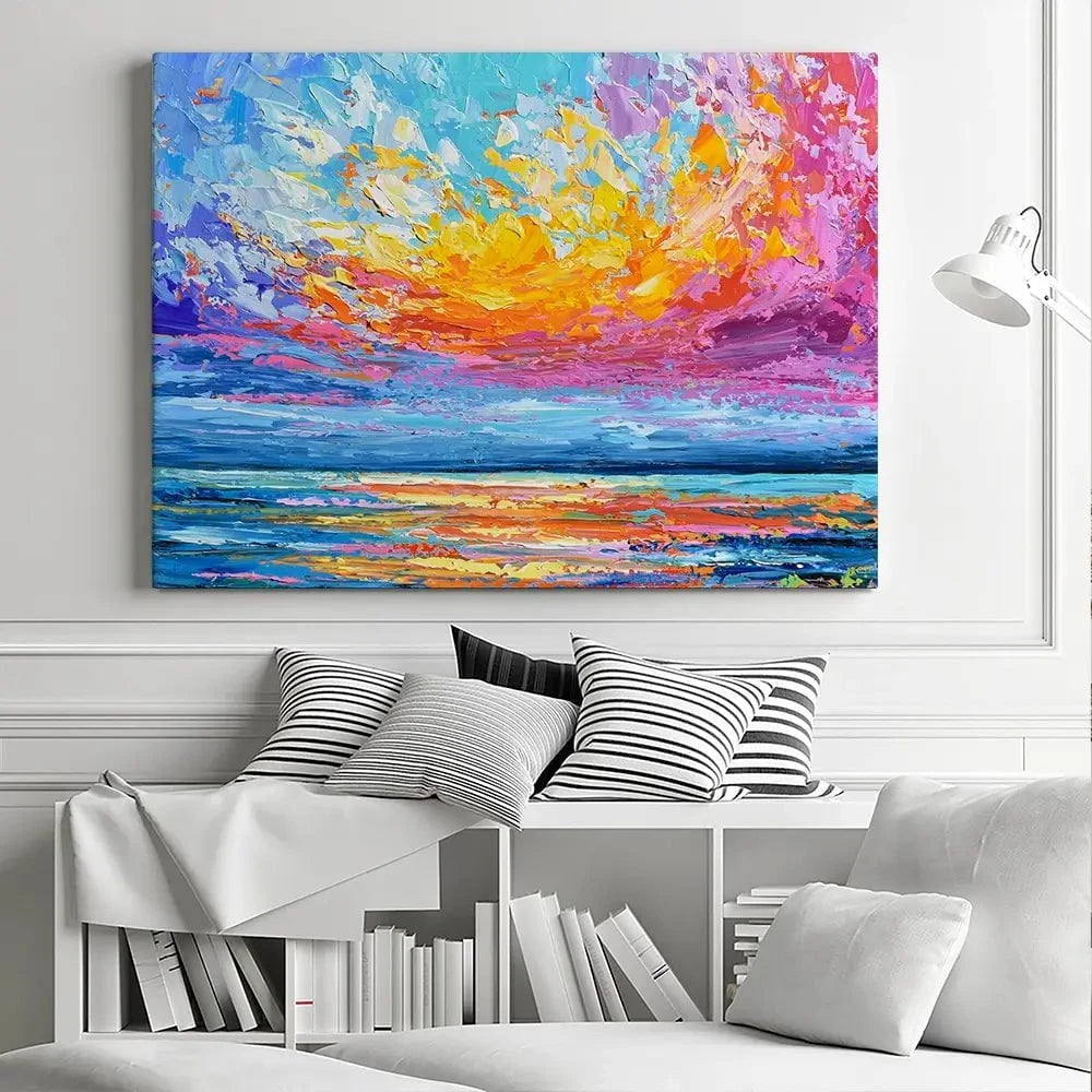 Pink Sunset Canvas Print Pink Sunset Canvas Print wall art product Olga Tkachyk